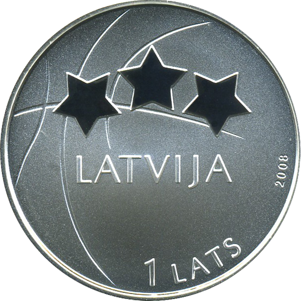 Lv 2008 1lats Basketball A - Badge (600x600), Png Download