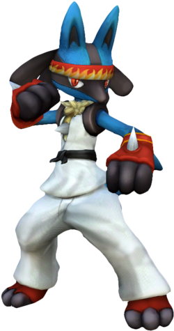 He Has A Multi Hitting Shoryuken , A Tatsumaki Senpuu - Lucario (270x487), Png Download