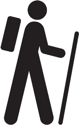 Ringinglow Walks - Hiking Symbol (500x500), Png Download