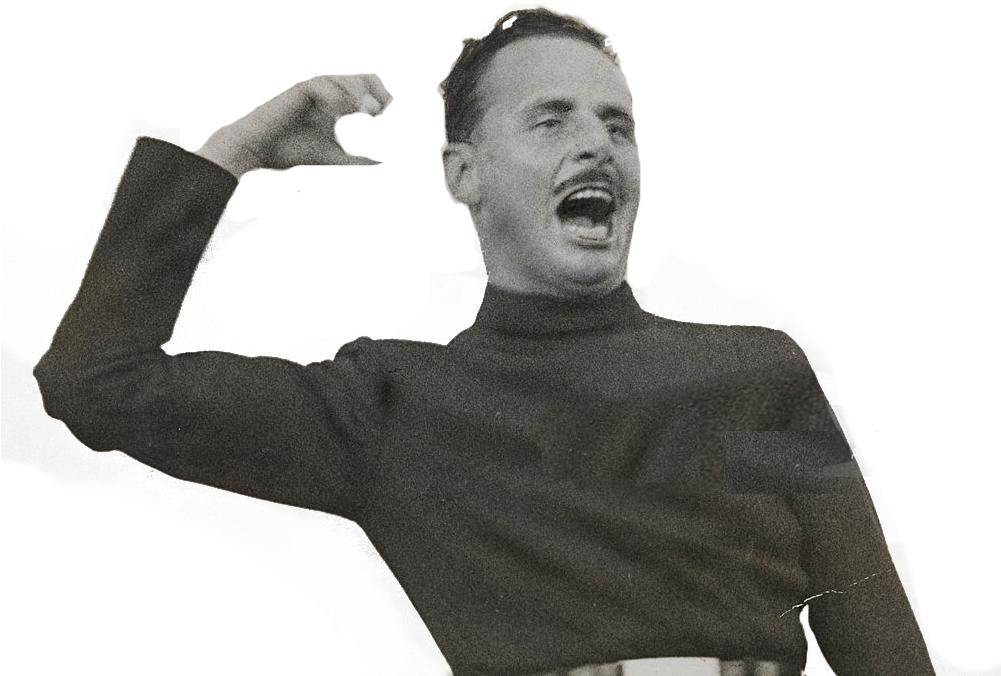 Post - Oswald Mosley Salute (1000x707), Png Download