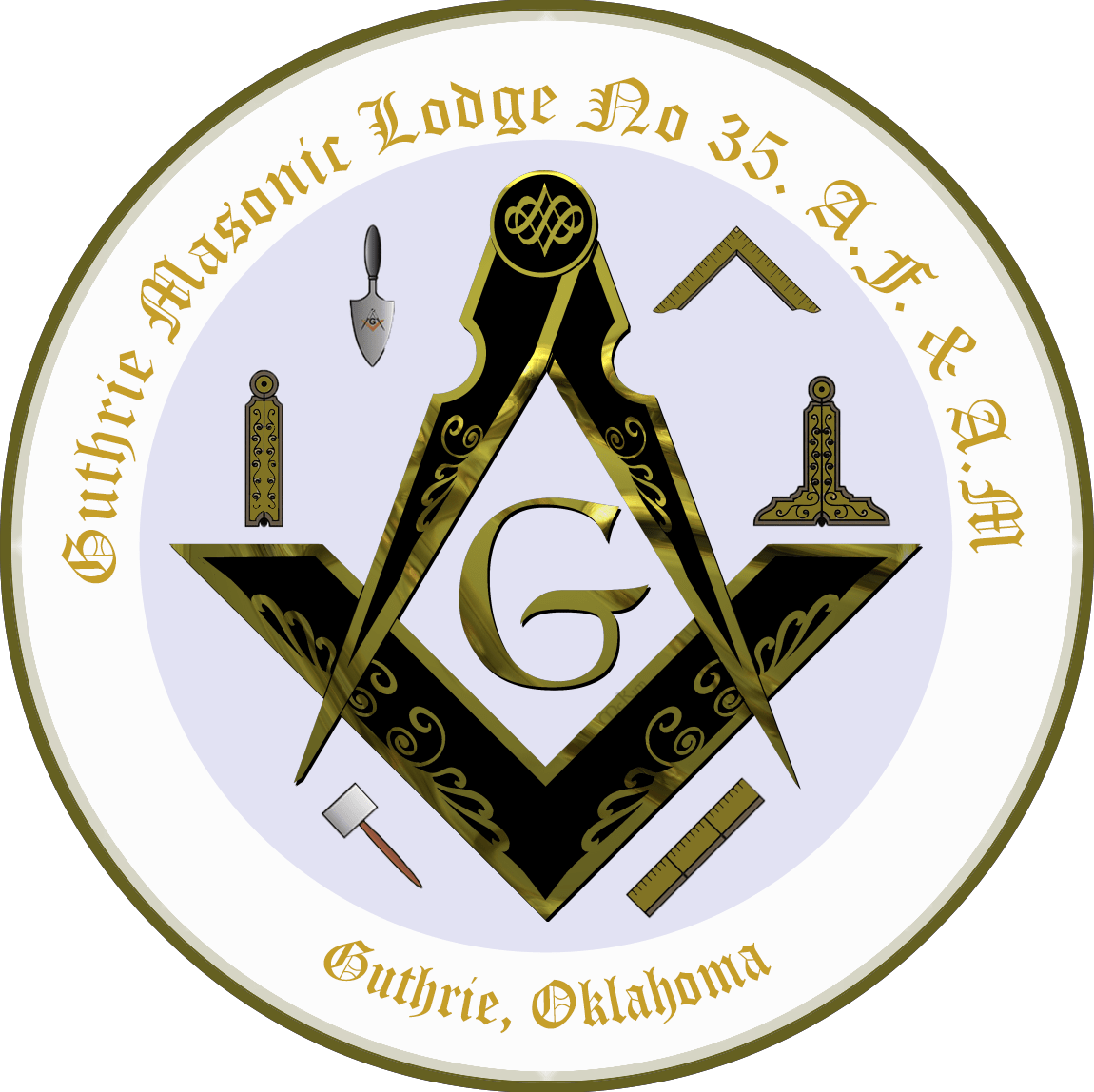 Welcome To Guthrie Masonic Lodge - Masonic Square And Compass Png (1150x1148), Png Download