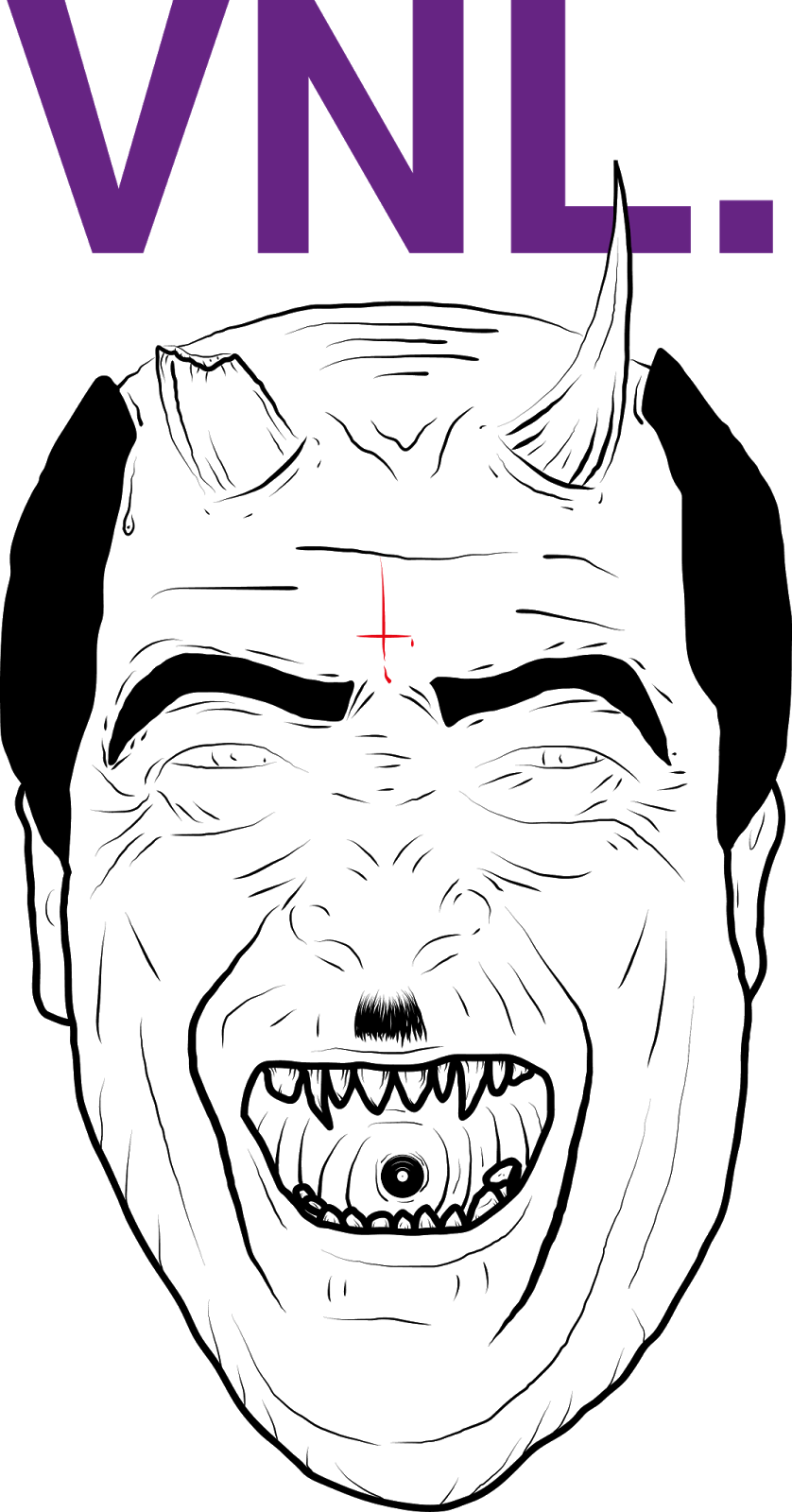 Nigel Farage As A Satanic Figure - Illustration (838x1600), Png Download