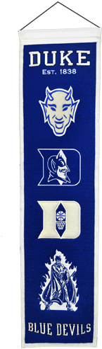 Duke Blue Devils - Deluxe Framed Wool Heritage Banner (500x500), Png Download