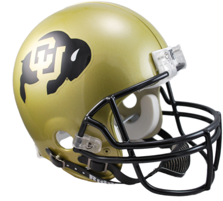 Colorado Buffaloes Full Size Authentic Proline Ncaa - University Of Colorado Football Helmet (475x429), Png Download
