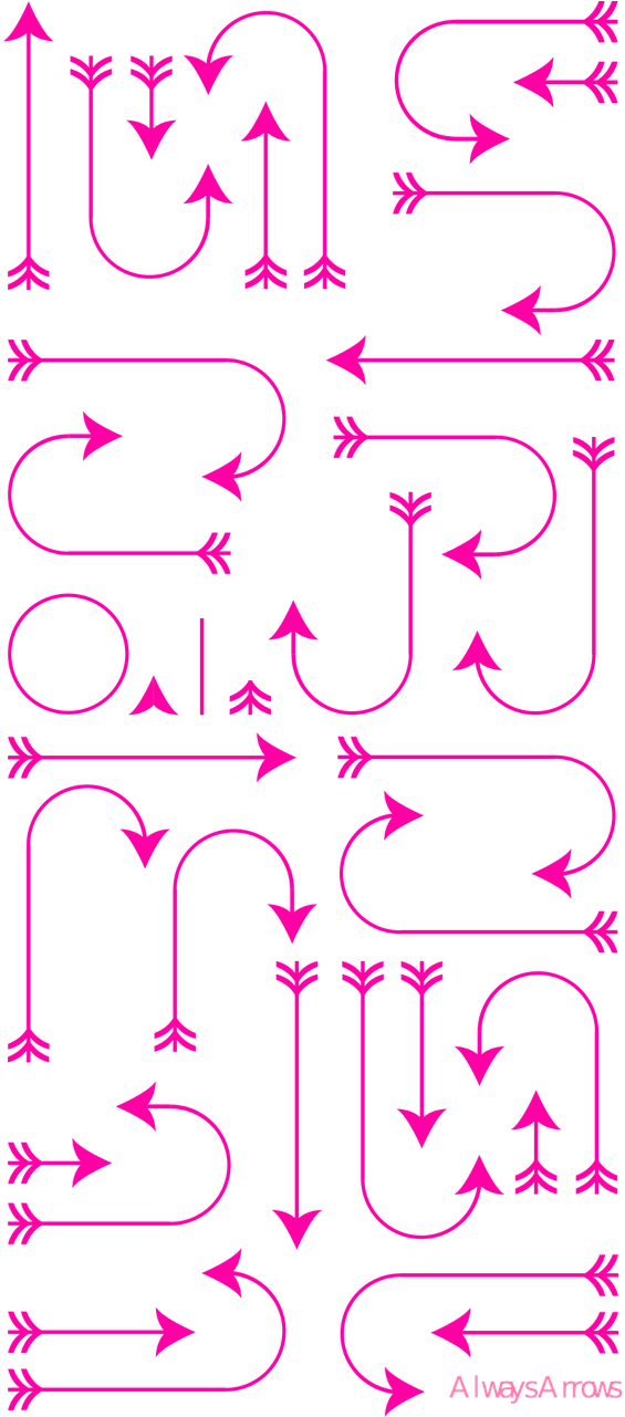 Flechas, Girly, Rosa, Lindo, Decorativas, Doodle - Art (640x1280), Png Download