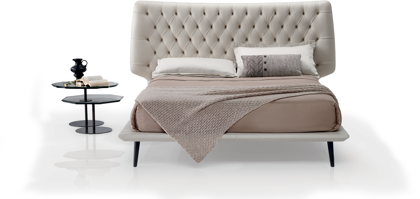 Materials And Versions - Natuzzi Leather Bed (1400x700), Png Download