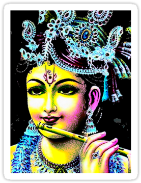 Lord Krishna-flute By Impactees - Art (375x360), Png Download