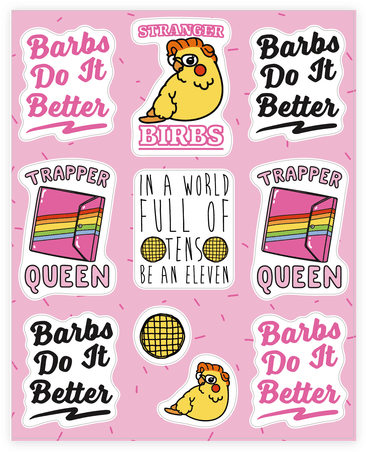 Stranger Barbs Parody Stickers, $8, Lookhuman (484x484), Png Download