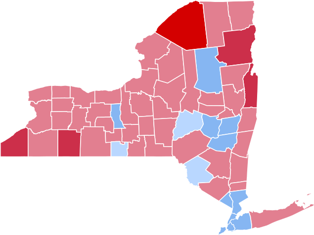 Results Of The United States Presidential Election - New York State (635x476), Png Download