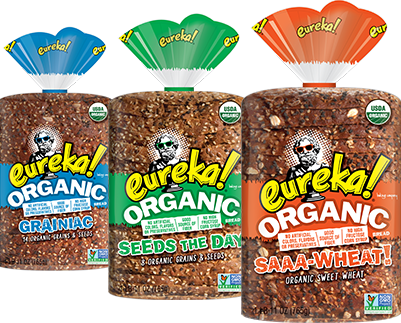Bread - Eureka Bread, Organic, Top Seed - 18 Oz (401x323), Png Download