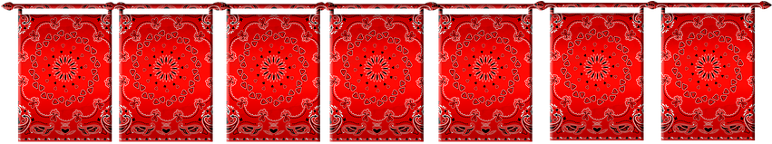 Bandana Bunting, Cowboy, Western, Red - Western (850x340), Png Download