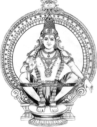 Drawing Of Lord Ayyappan - Ayyappan Drawing (315x410), Png Download