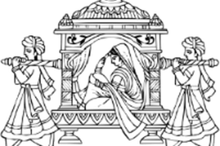 Hindu Invitation Vector Best Of Indian Cliparts - Indian Bridal Clipart Png (450x300), Png Download