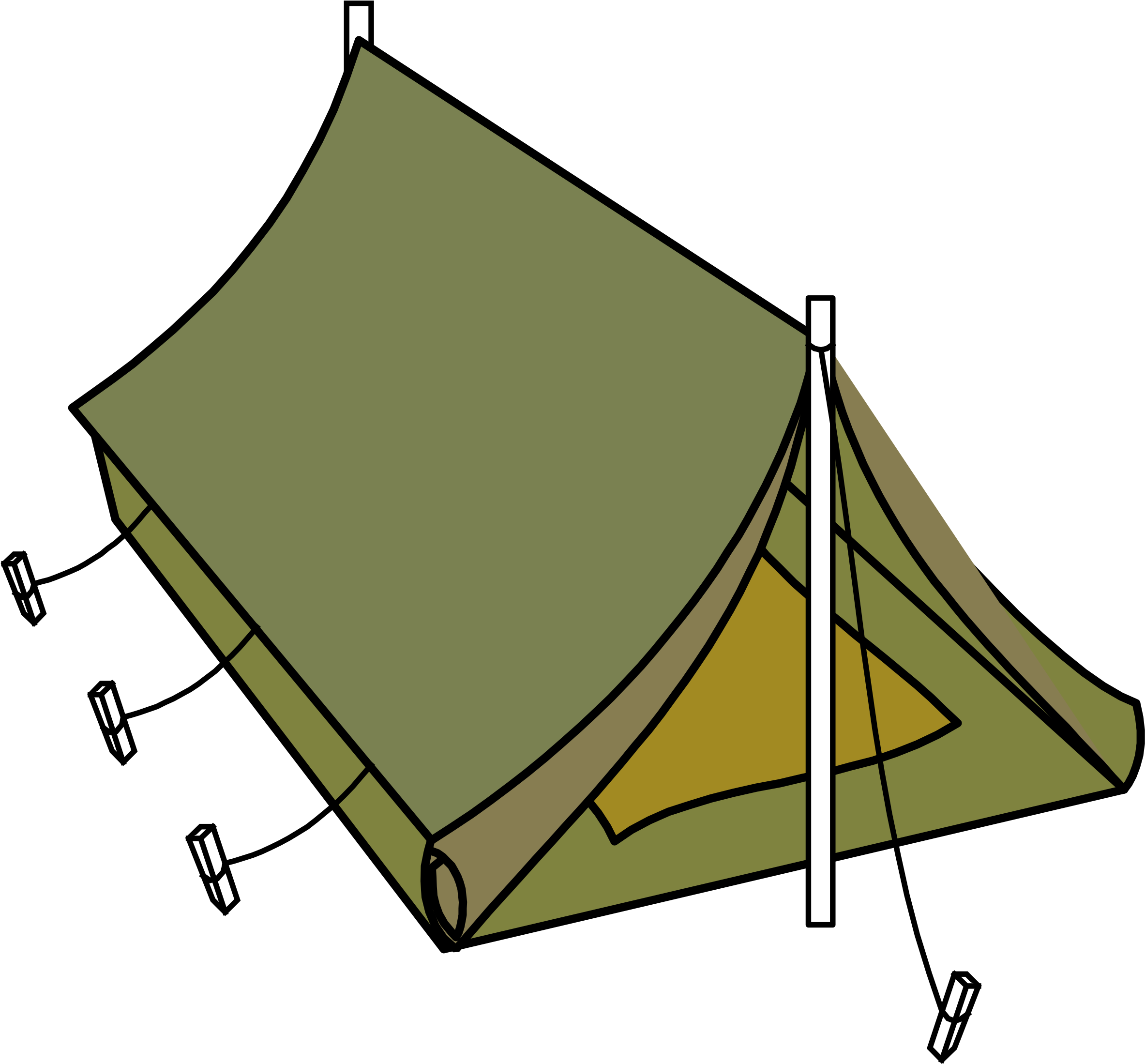 This Free Icons Png Design Of Military Style Tent (2400x2238), Png Download
