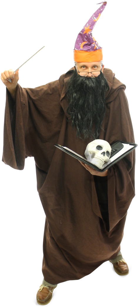 Wizard - Wizard Costume Png (661x1200), Png Download