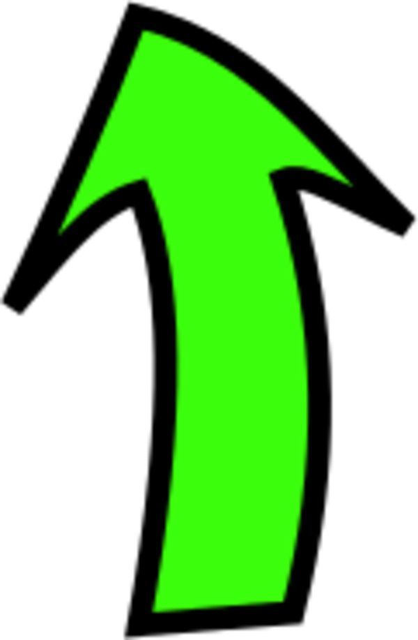 Arrow Pointing Up - Curved Arrow Pointing Up Png (600x917), Png Download