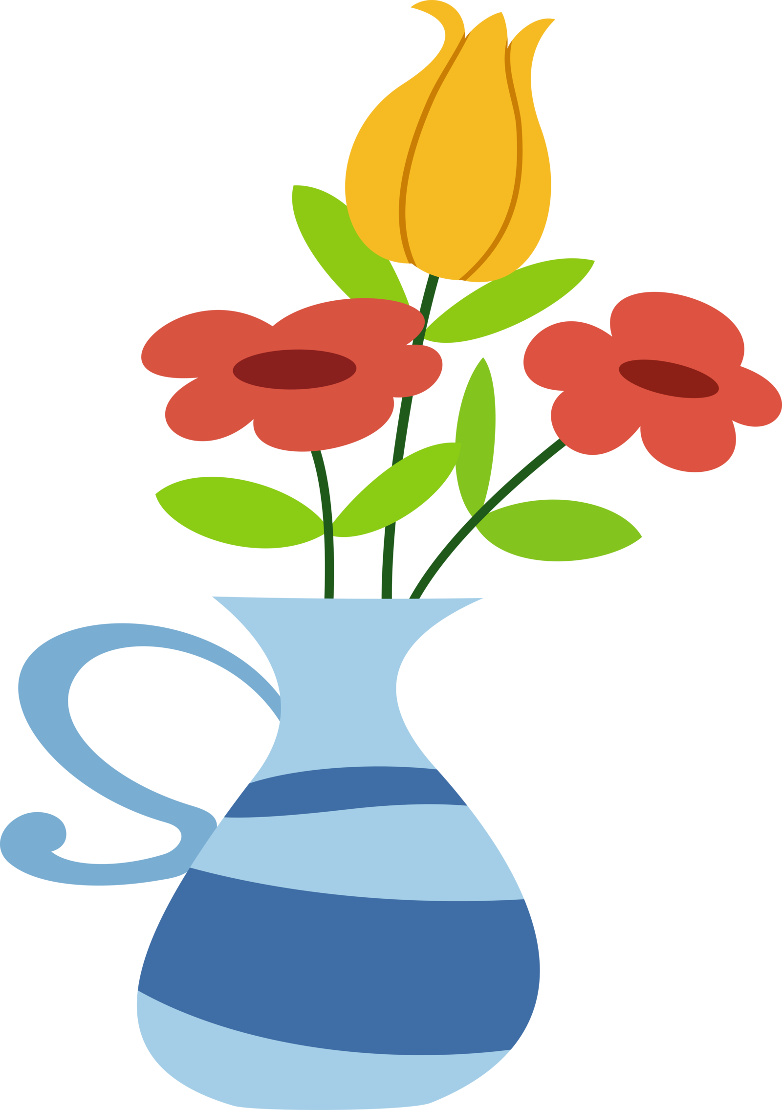 Floral Design Clip Art Transprent Png - Flower Vase Vector Png (1600x2270), Png Download