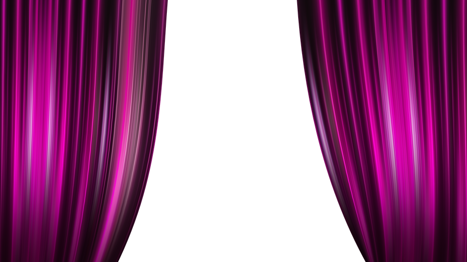Theater Cinema Curtain Stripes Pink Purple - Pink Stage Curtains Png ...