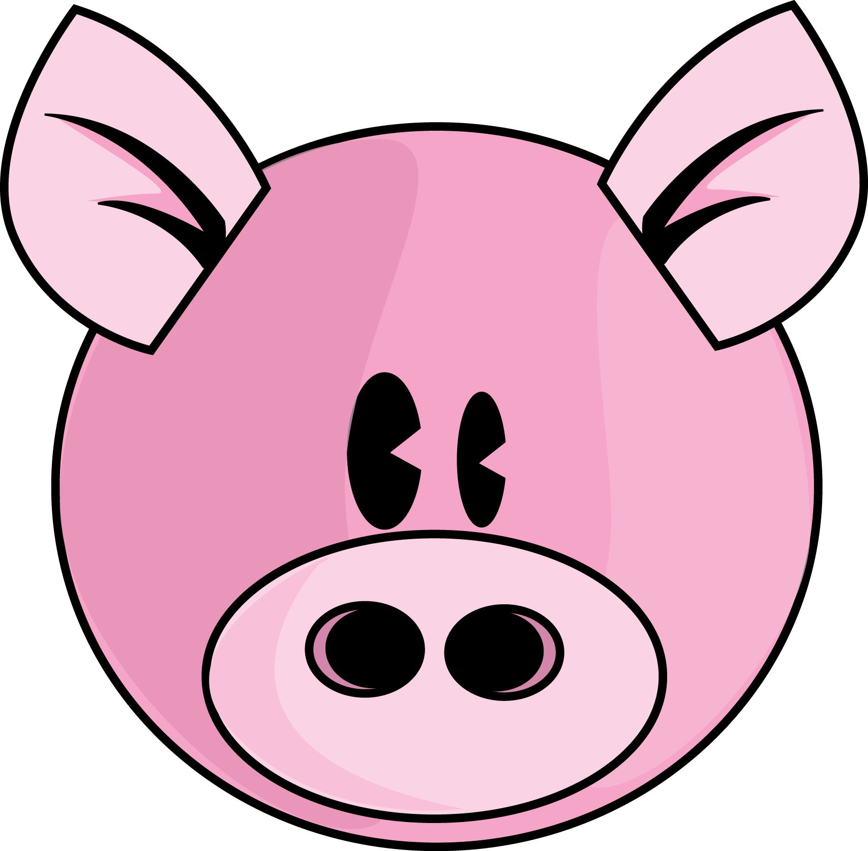 111 Pig Clipart Clipart Fans - Pig Face Clipart (1707x1673), Png Download