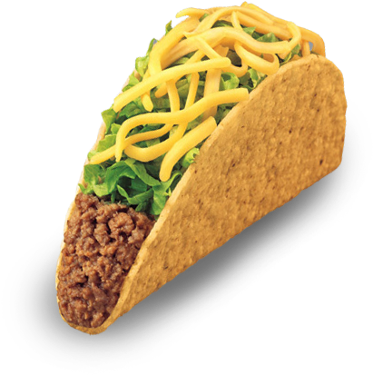 Crunchytaco - Taco Bell Crunchy Taco (610x484), Png Download