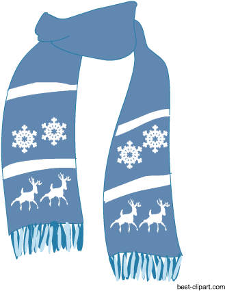 Light Blue Scarf, Free Winter Season Clip Art - Transparent Background Scarf Images Clip Art (450x450), Png Download