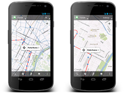 Gogle Andro - Google Map On Smartphone (400x302), Png Download