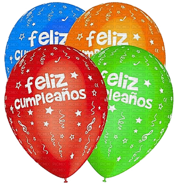 Globos - Cumpleaños - Victoriabea - Globos Con Feliz Cumpleaños (400x400), Png Download