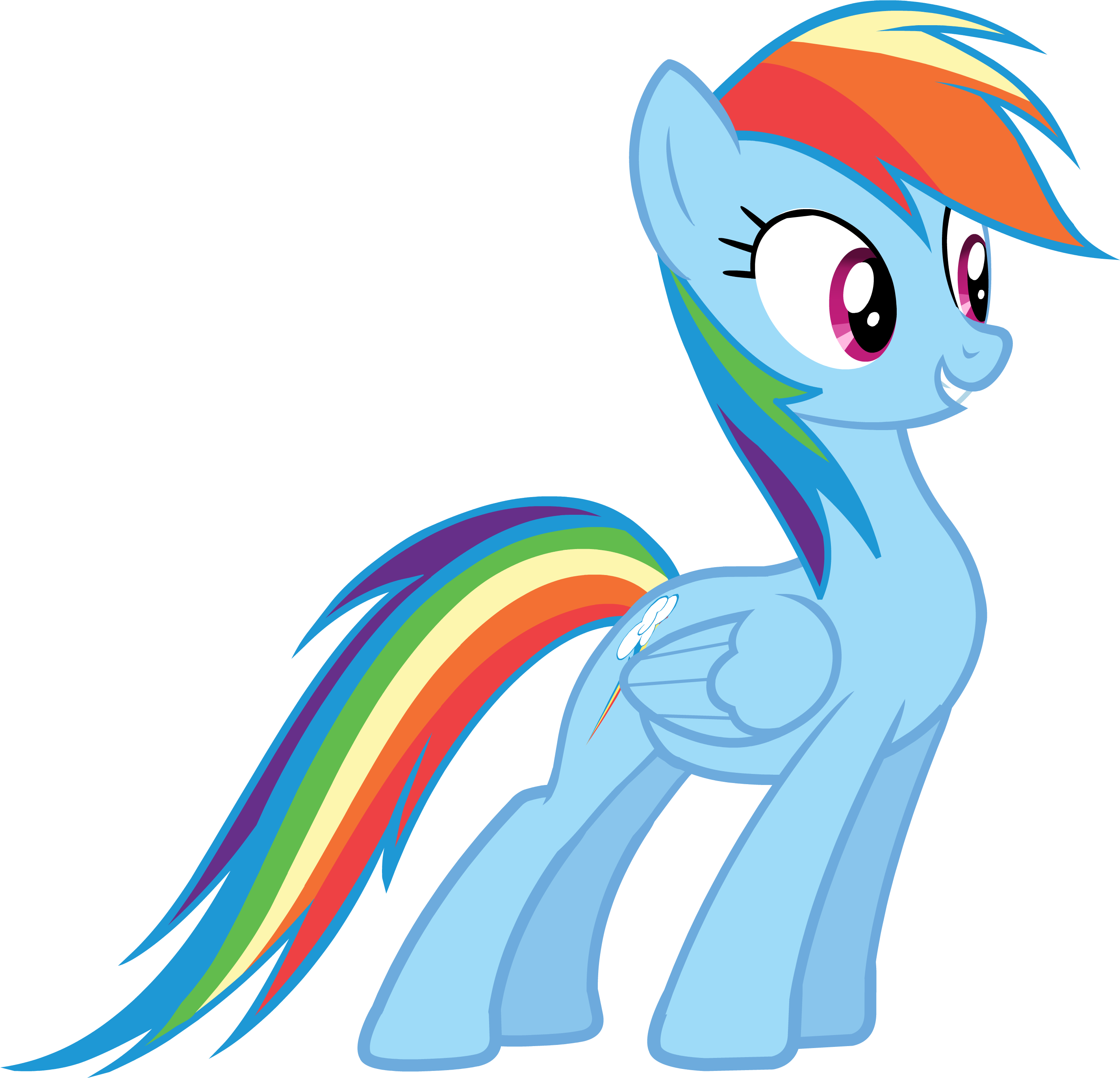 My Little Pony Characters - Cores Da Rainbow Dash (2844x2737), Png Download
