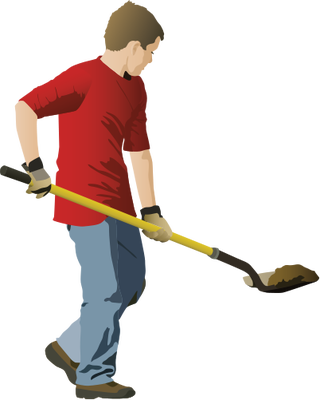 Index Of - Man With A Shovel (320x400), Png Download