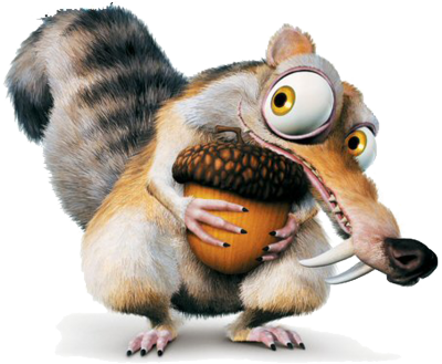 Ice Age Squirrel Png - Esquilo Da Era Do Gelo (400x329), Png Download