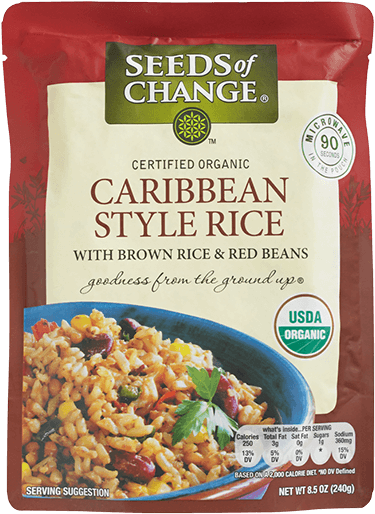Caribbean Style Rice - Seeds Of Change - Organic Carribean Style Rice - 8.5 (573x573), Png Download