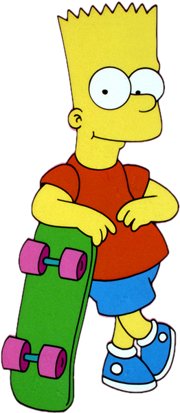 Bartholomew Jojo "bart" Simpson , Also Known As "el - Bart Simpson With Skateboard (408x626), Png Download