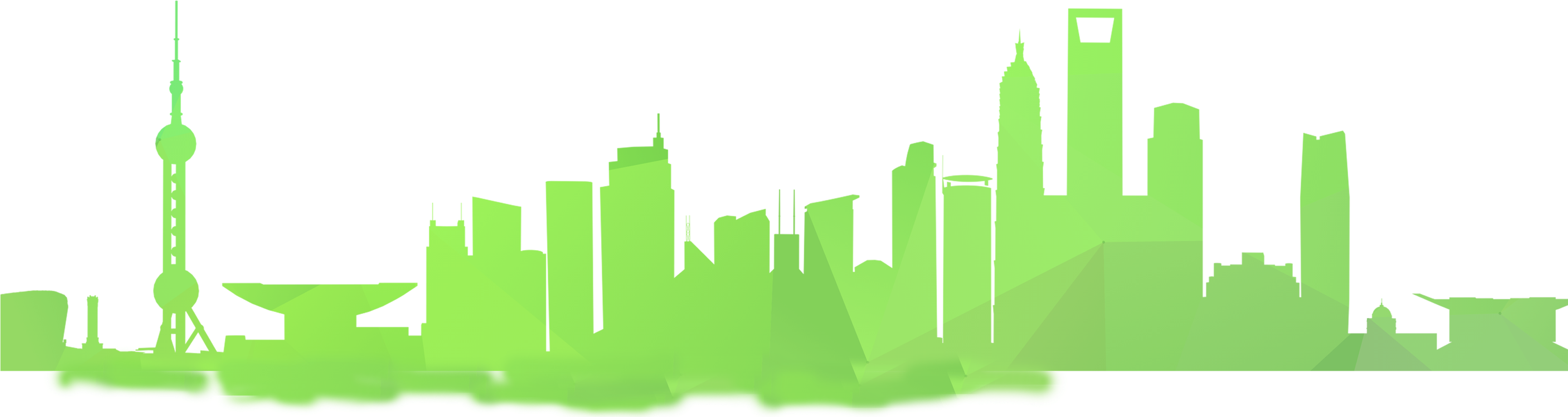 Chicago Skyline Silhouette Png Centerpiece Image Clip - Shanghai Silhouette Png (3708x1188), Png Download