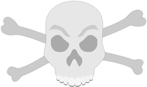 Skull And Bones Skull And Crossbones Skeleton - Skull And Crossbones King Duvet (582x340), Png Download
