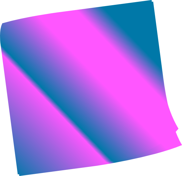 Shaded Blue Pinkn Sticky Note Svg Clip Arts 600 X 581 (600x581), Png Download