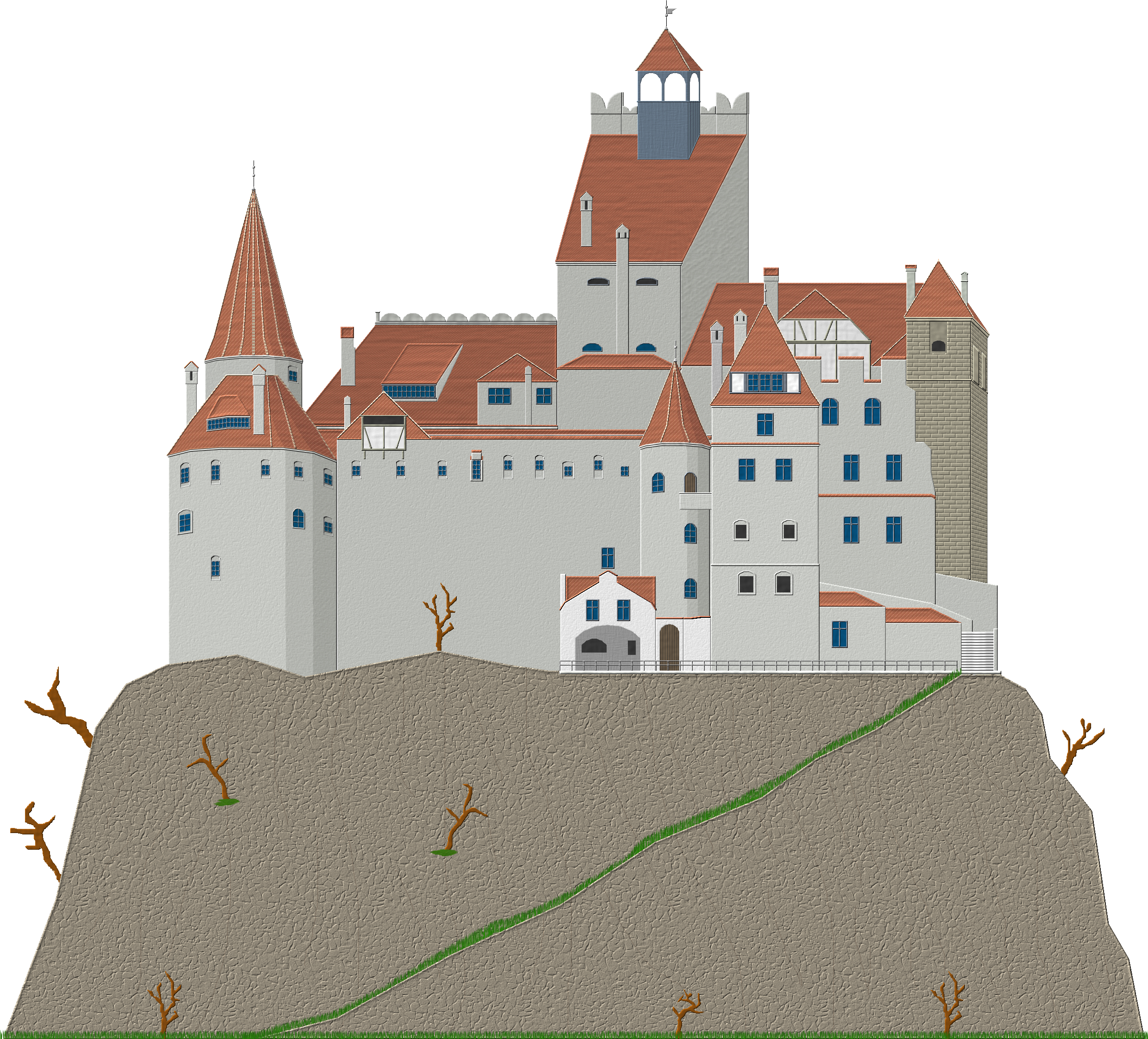 Banner Stock Dracula By Herbertrocha Deviantart Com - Dracula Castle Romania Art (2481x2245), Png Download