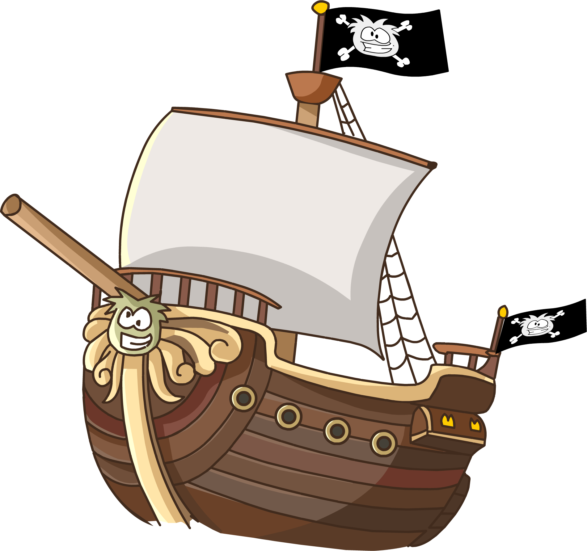 Download Beautiful X Collection Of Pirate Ship Clipart Free - Pirate Ship  Cartoon Png PNG Image with No Background 