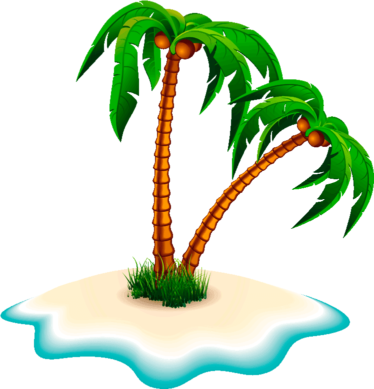 Clipart Png Coconut Tree - Clip Art (1280x800), Png Download