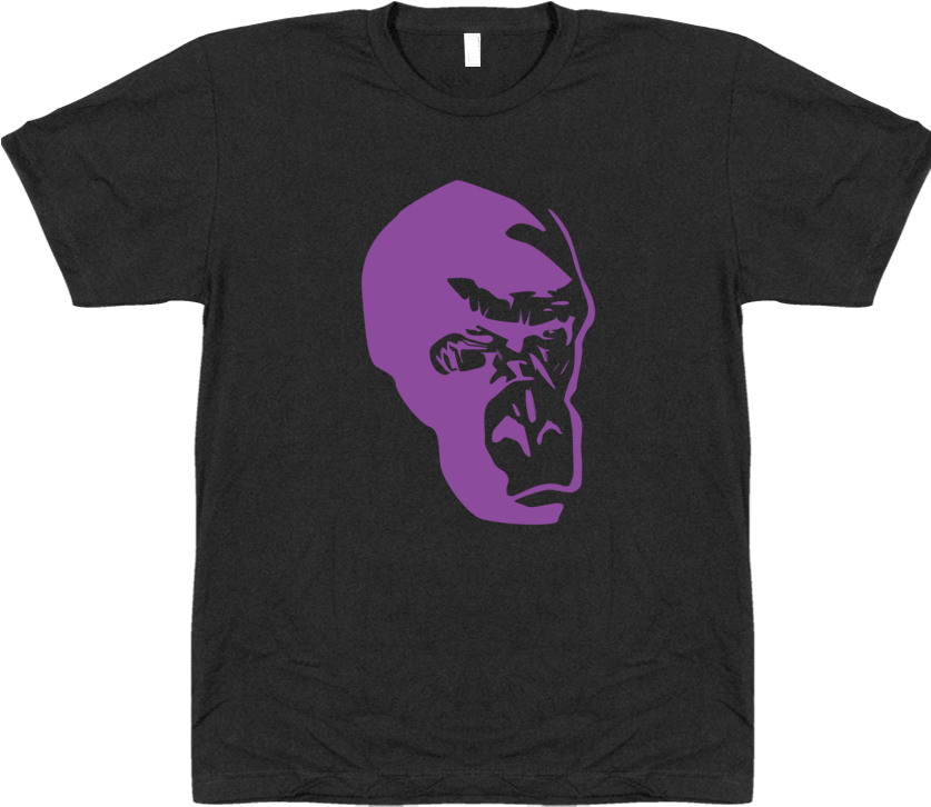 Purple Gorilla T-shirt - Chi Hard (852x762), Png Download