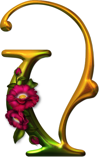 Blindada Por Deus - Letra V En Flores (402x640), Png Download