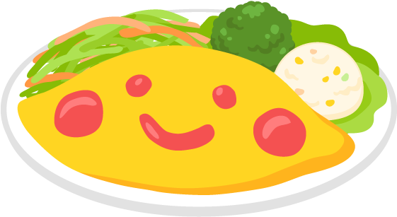 Smiley Face Omelette Rice Free Png And Vector - Omelette (640x640), Png Download