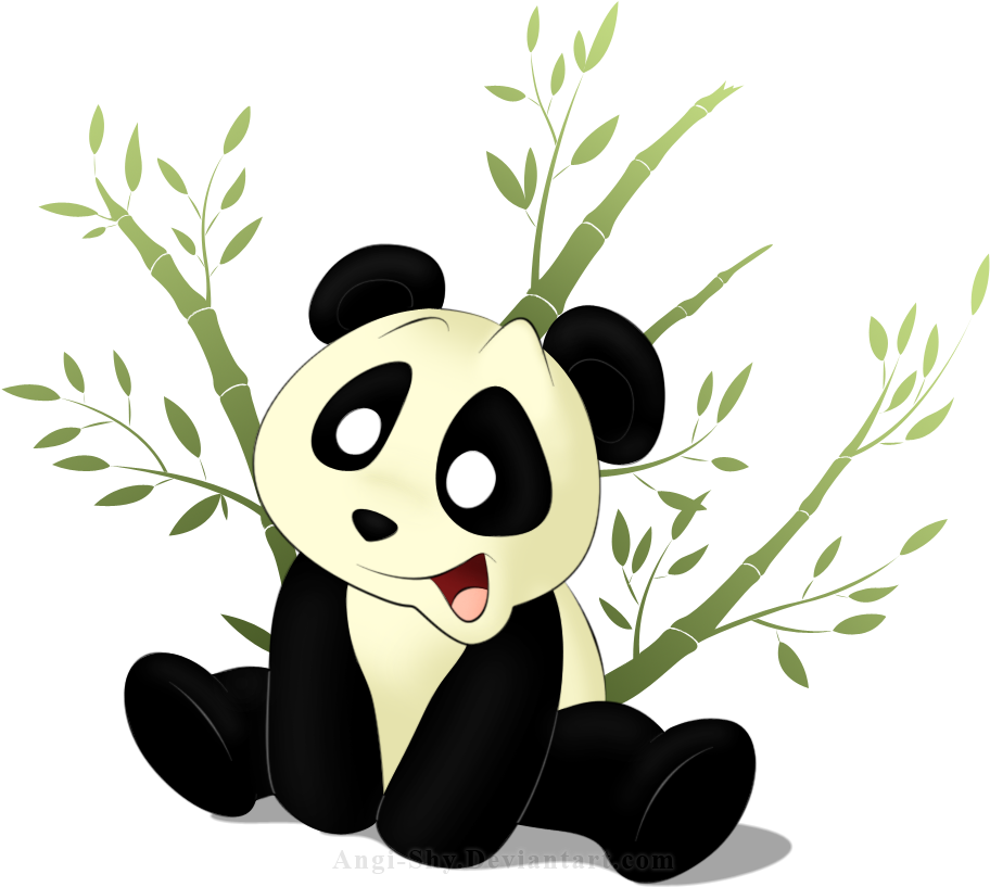 Panda With Bamboo Drawing At Getdrawings - Panda With Bamboo Drawing (935x842), Png Download
