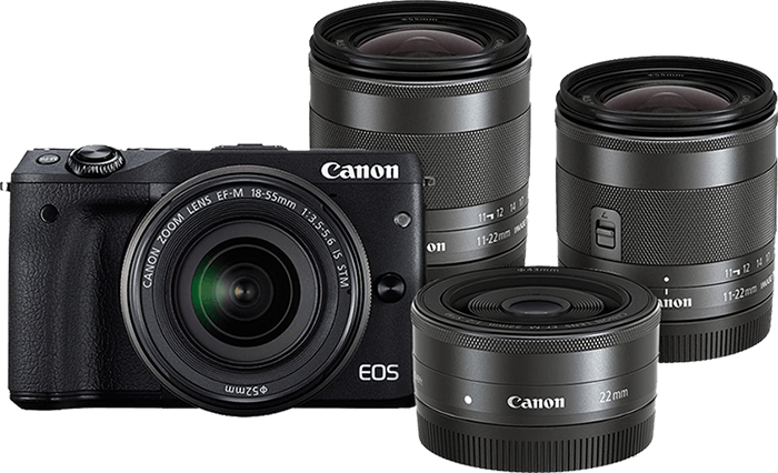 Ef-m Lenses - Canon Eos M3 Mirrorless Twin Lens Kit (700x426), Png Download