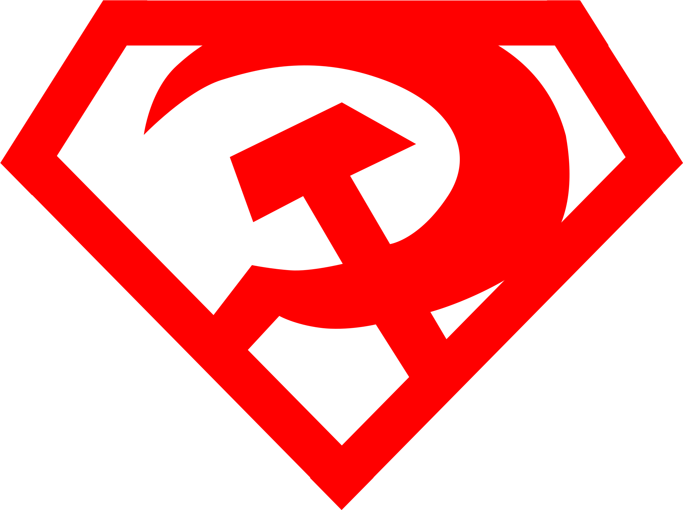 Superman Logo Southern High School Clark Kent - Superman Logo Red Png (455x340), Png Download