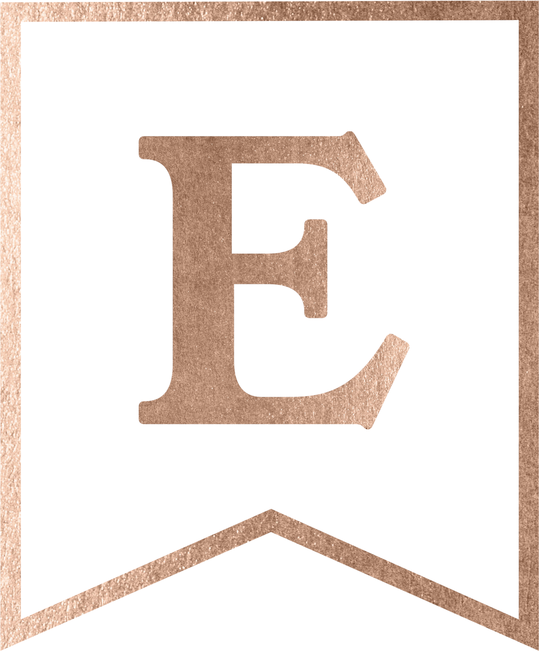 Rose Gold Banner Template Free Printable (2083x3125), Png Download