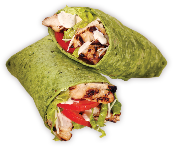 Chicken Caesar - Wrap (698x595), Png Download