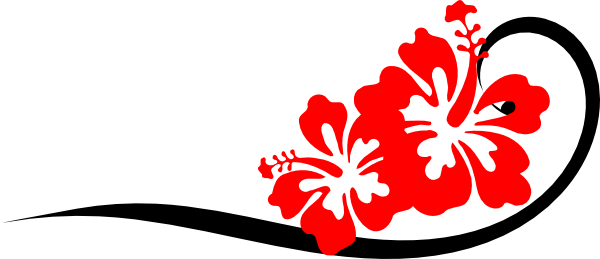 Black Swirl Bright Hibiscus Hi - Red And Black Swirls Png (600x259), Png Download