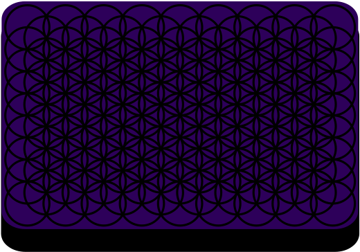 Flower Of Life Tessellation For Laptop Clipart Png (600x433), Png Download