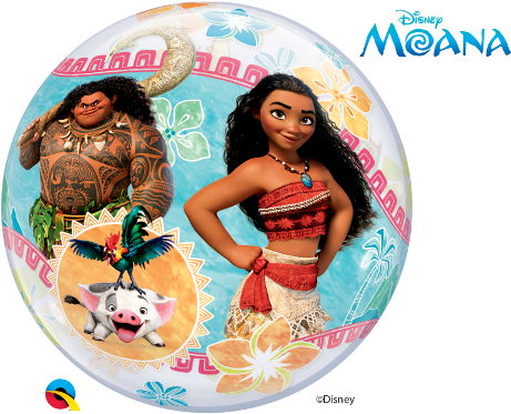 Lightbox - 22" Single Bubble Disney Moana - Mylar Balloons Foil (600x384), Png Download