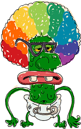 Gu Afro Circus - Mr. Gus (369x477), Png Download